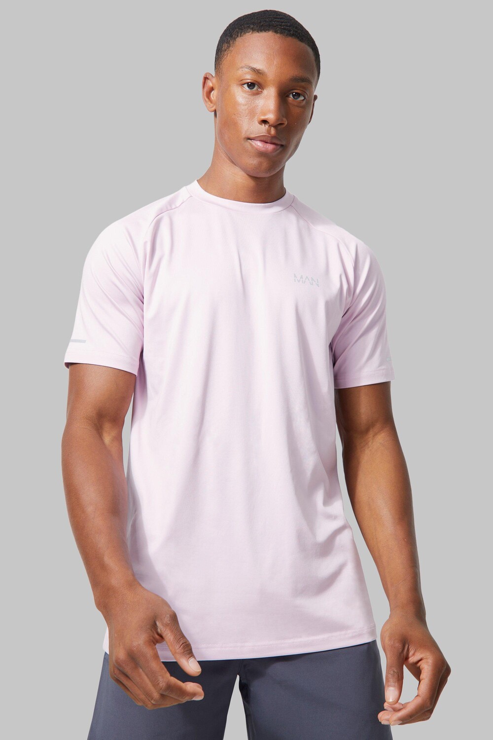 

Футболка man active gym raglan performance Boohoo, розовый