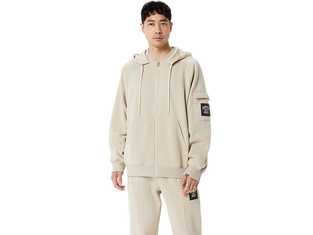 

Худи Asics BRUSHED FRENCH TERRY FULL ZIP HOODIE, серый