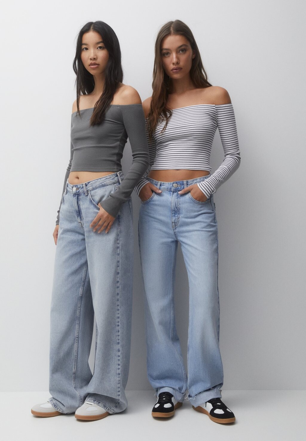 

Свитер 2 Pack Long Sleeve PULL&BEAR, цвет grey