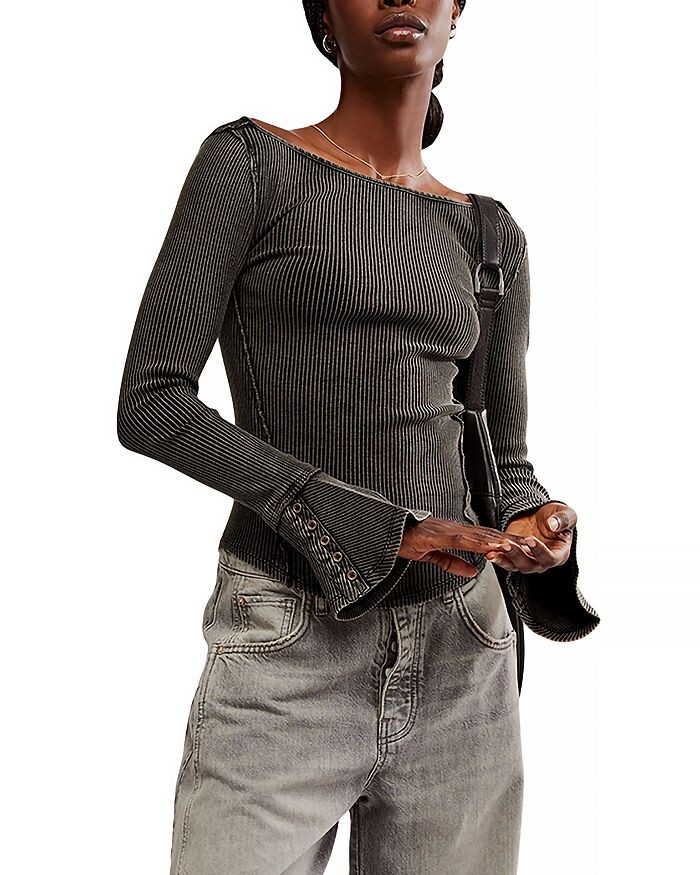 

Многослойный топ Free People Soul Sister, черный