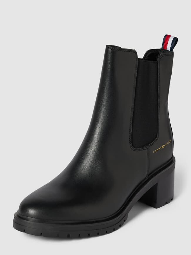

Ботинки челси из натуральной кожи Tommy Hilfiger, черный