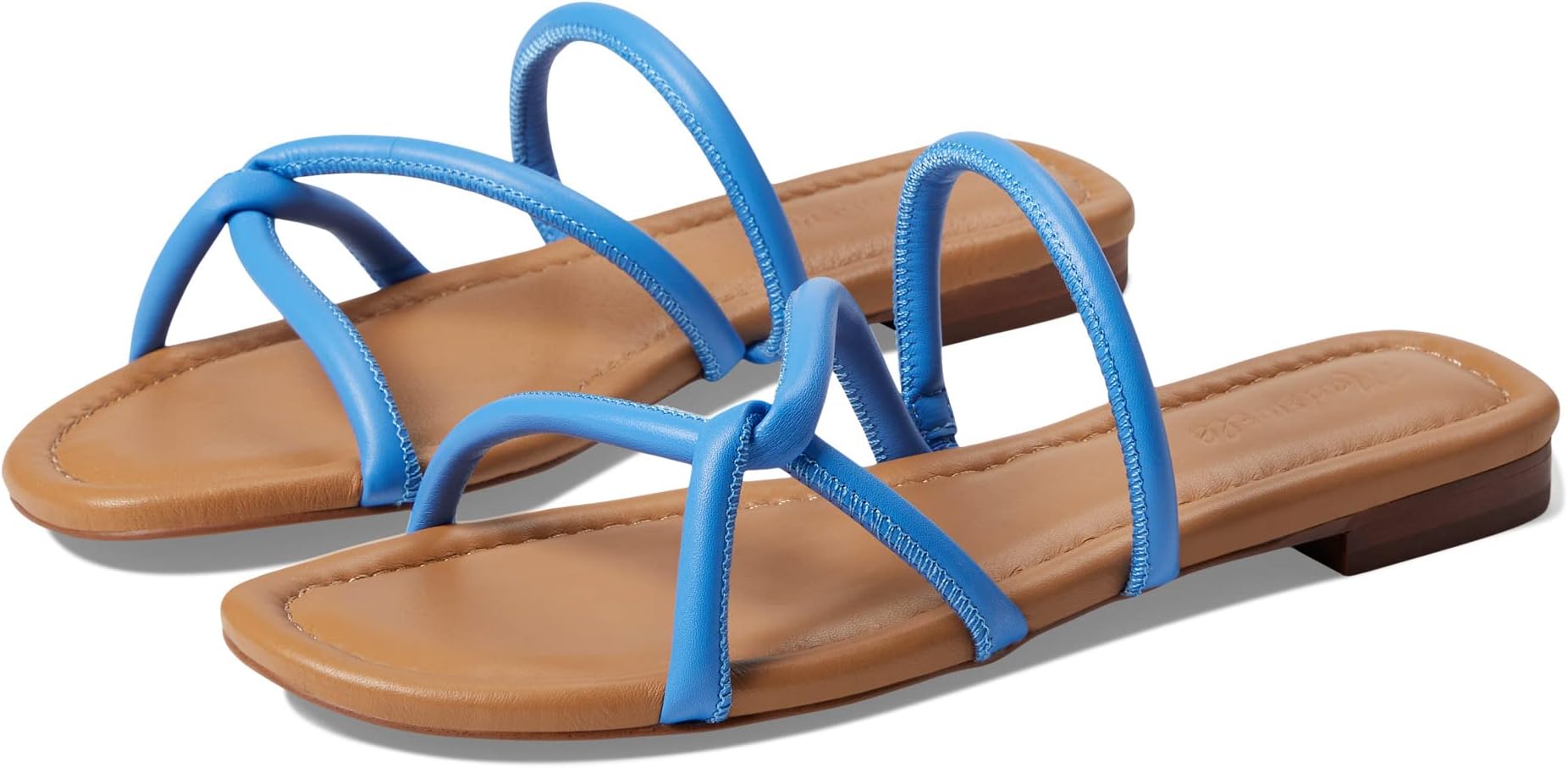 цена Сандалии на плоской подошве The Amel Slide Sandal Madewell, цвет Ornamental Blue