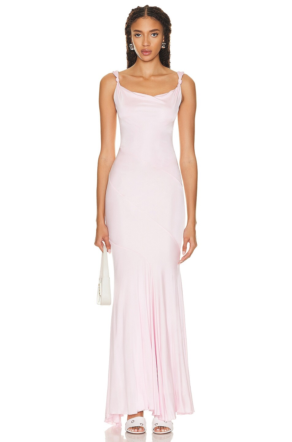 

Платье Blumarine Sleeveless Gown, цвет Chalk Pink