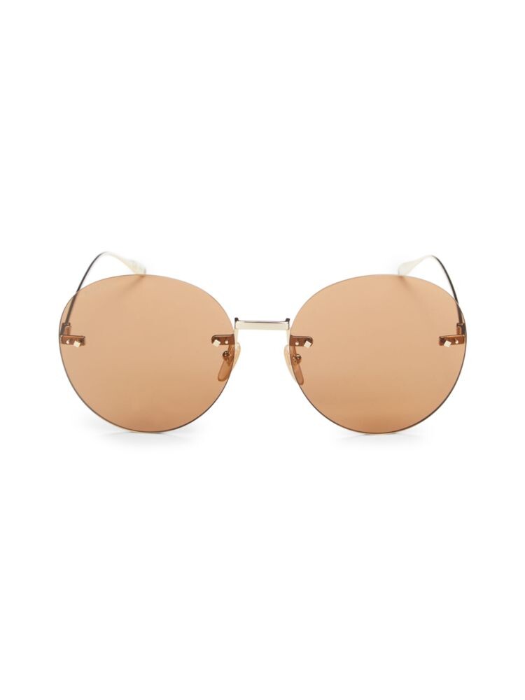 

Круглые солнцезащитные очки 60MM Gucci, золото