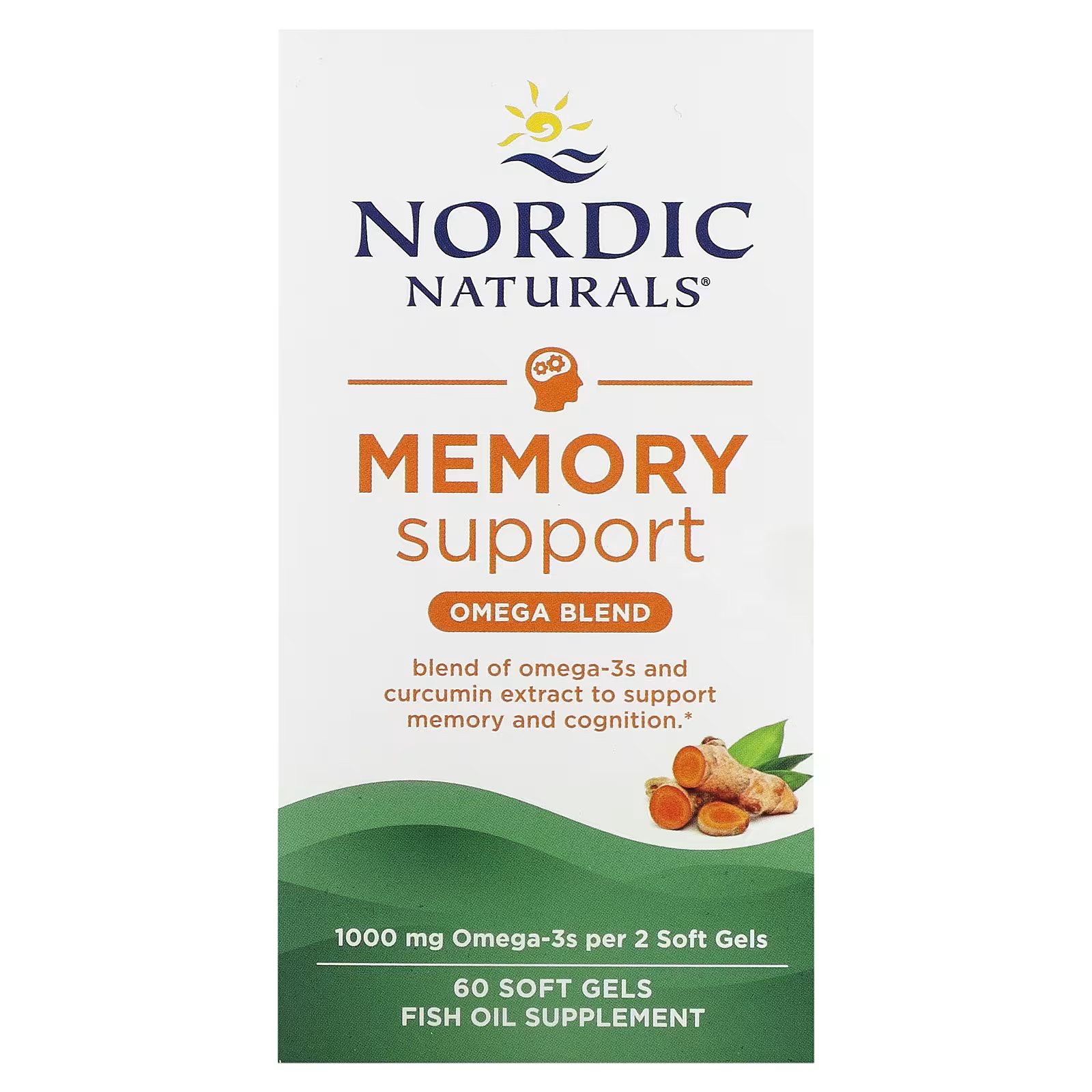 Nordic Naturals Поддержка памяти Omega Blend 1000 мг, 60 мягких таблеток (500 мг на мягкую гель)