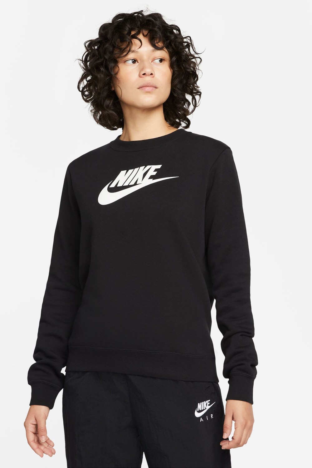 

Флисовая толстовка Club с круглым вырезом Nike, черный
