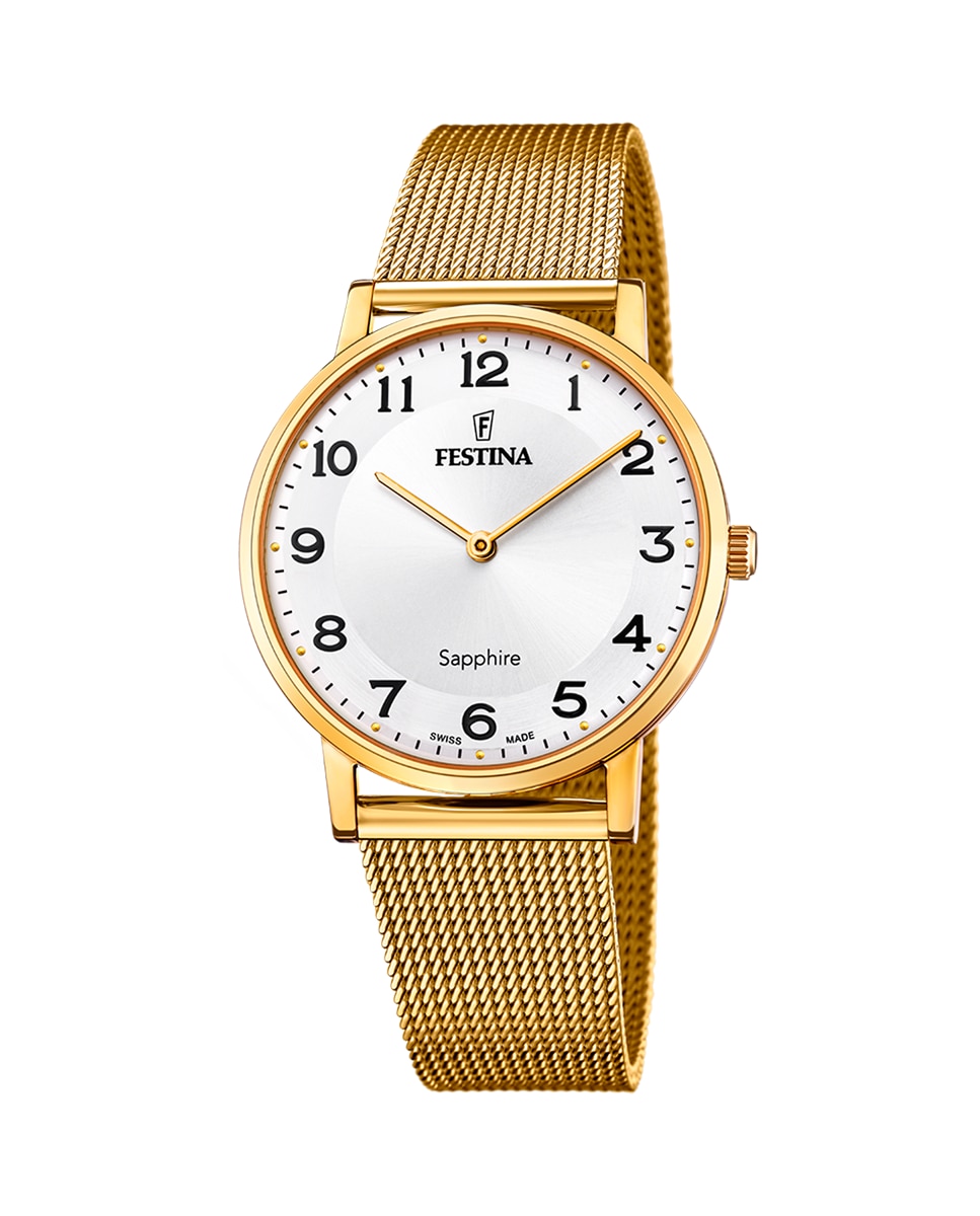 

Мужские часы F20022/5 Swiss Made золото сталь Festina, золотой