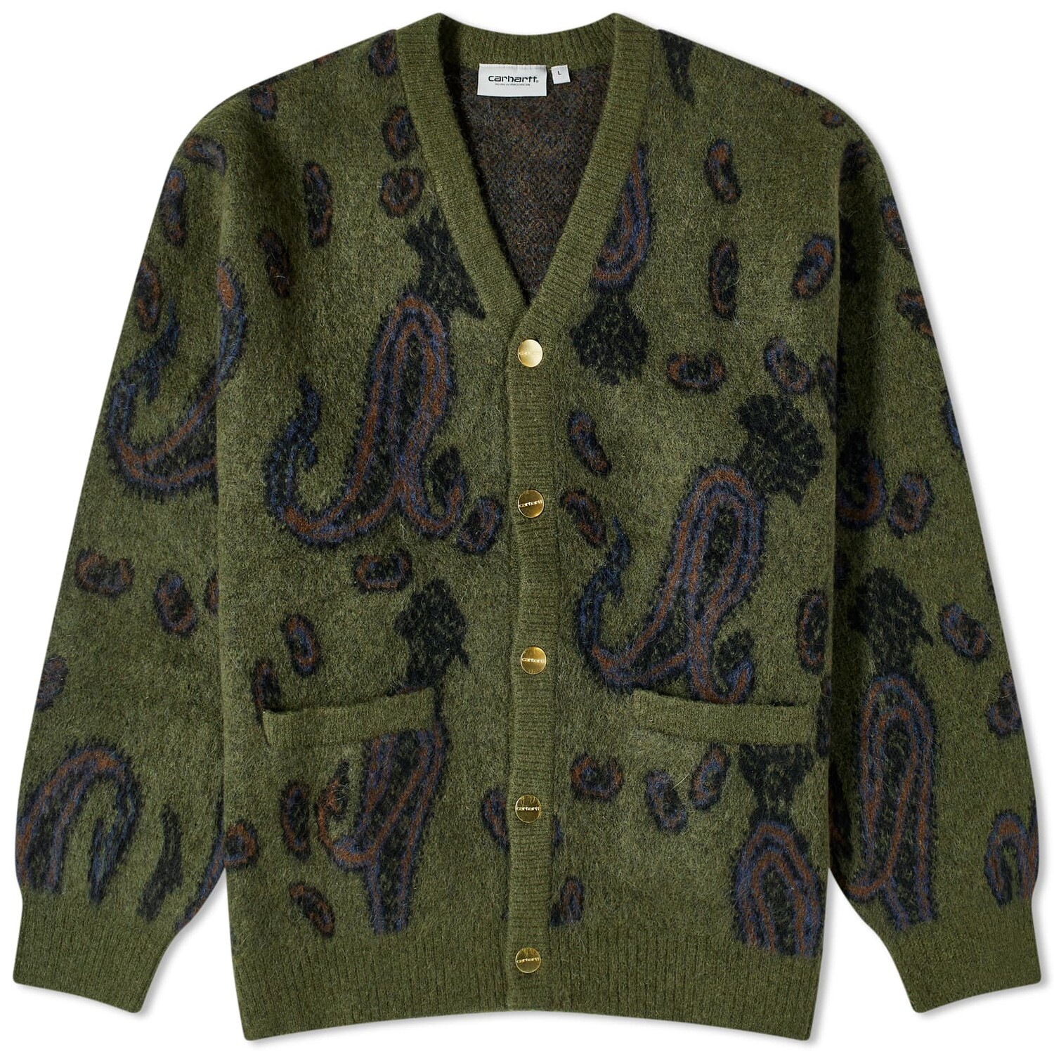

Кардиган Carhartt Wip Medford, цвет Plant Paisley Jacquard