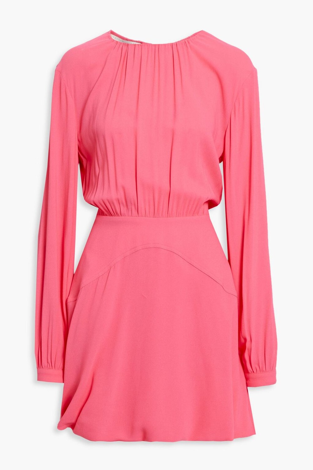 

Платье мини из крепа со сборками STELLA MCCARTNEY, розовый