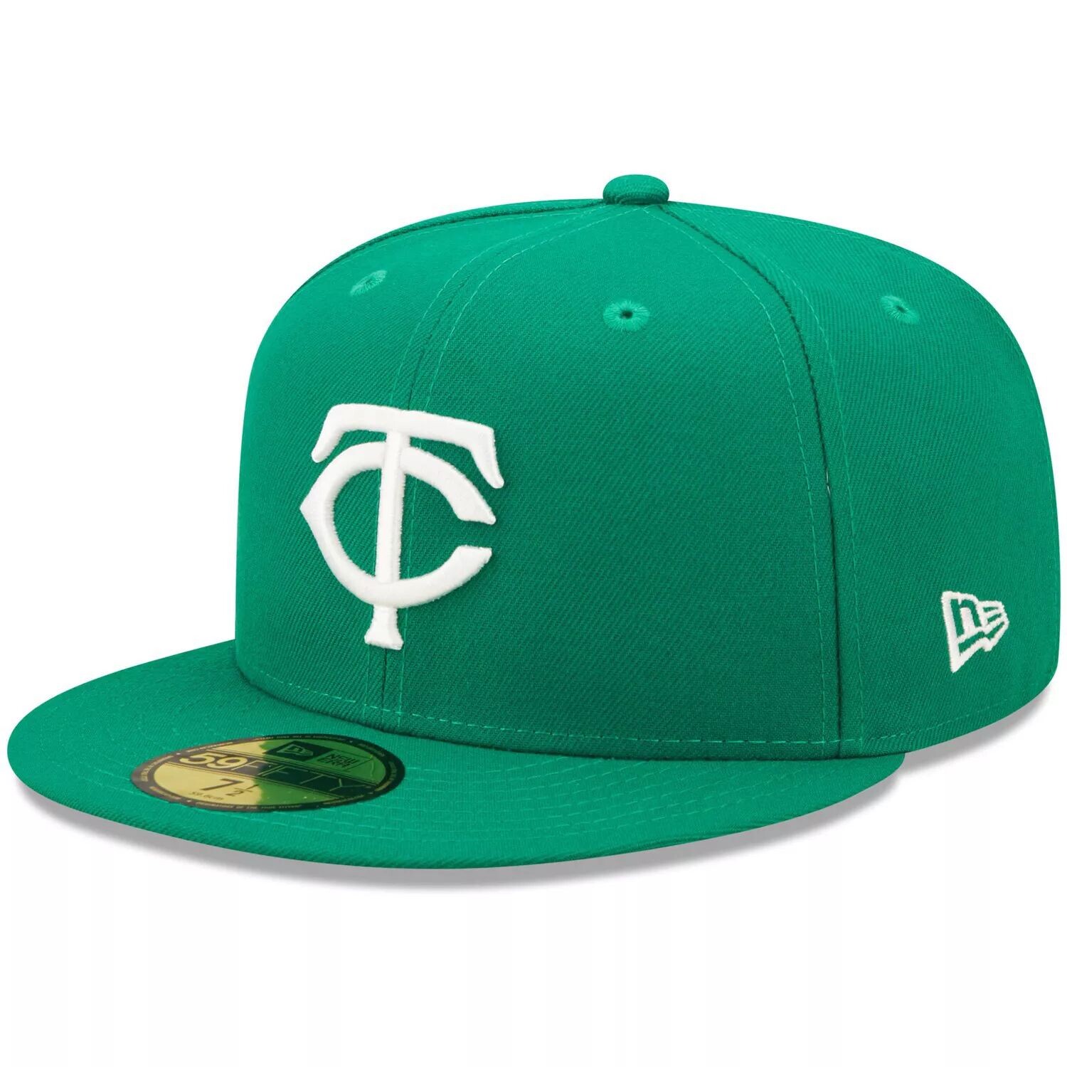 

Мужская облегающая шляпа New Era Kelly Green Minnesota Twins Logo белая 59FIFTY