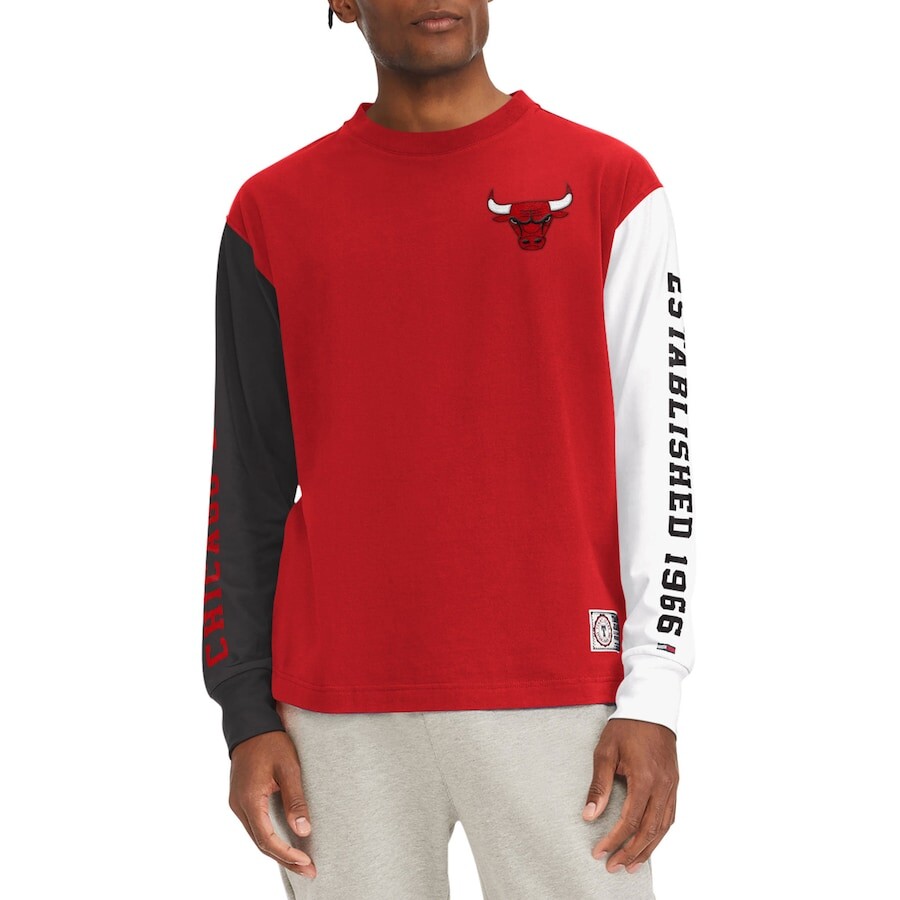 

Футболка с длинным рукавом Tommy Jeans Chicago Bulls, красный
