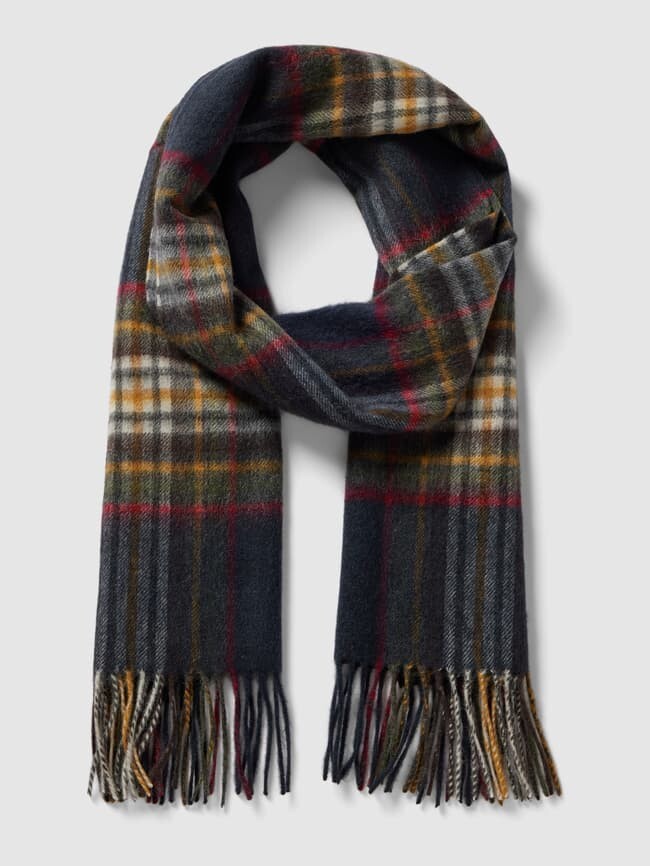 

Шарф из шерсти в клетку шотландка модель "ТОРРИДОН" Barbour, зеленый