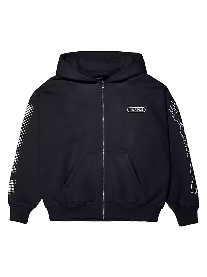 

Толстовка из флиса оверсайз с графическим рисунком Purple Brand, черный