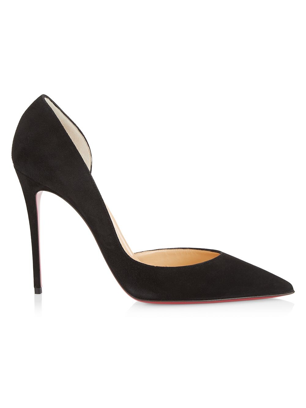 

Замшевые туфли-лодочки Iriza Half d'Orsay Christian Louboutin, черный