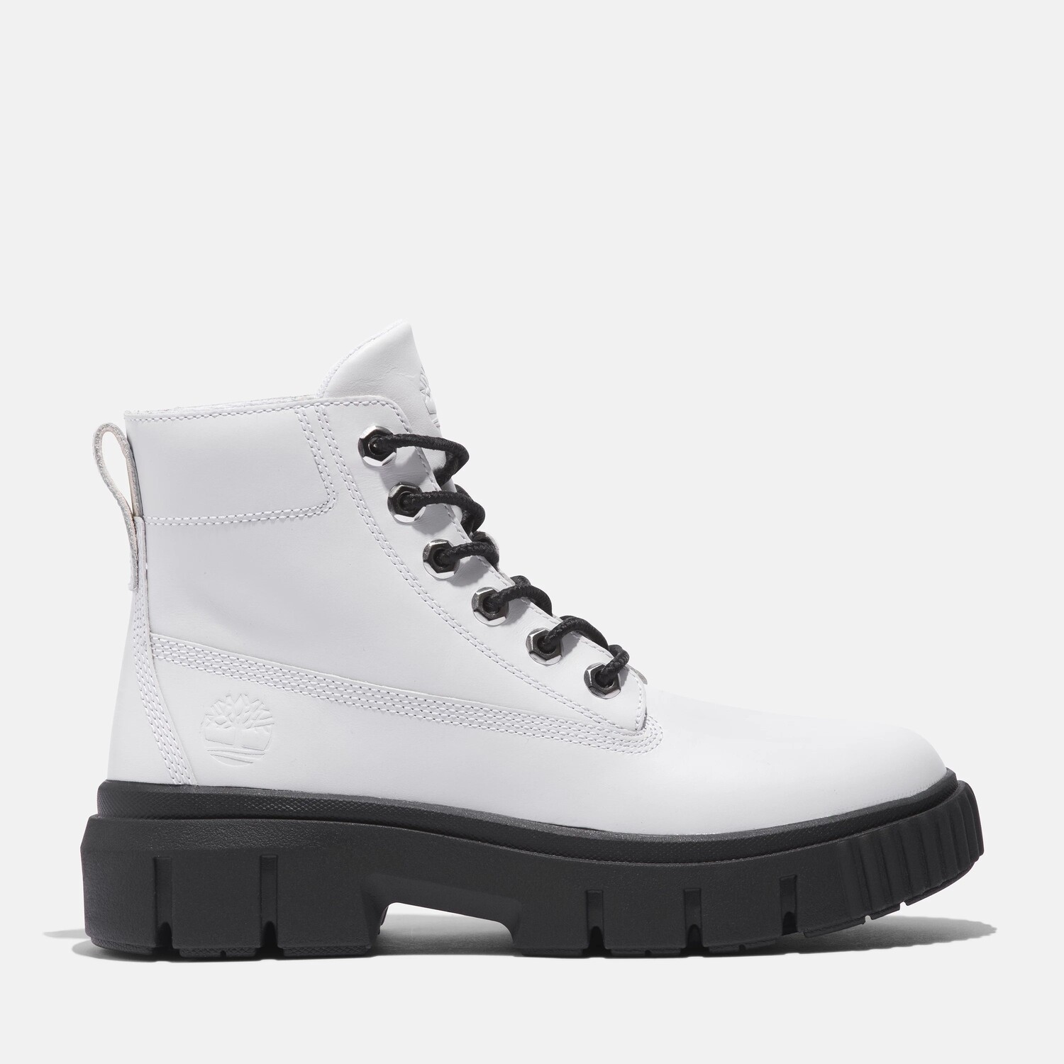 

Женские ботинки Greyfield со шнуровкой средней длины Timberland, цвет White Full-Grain