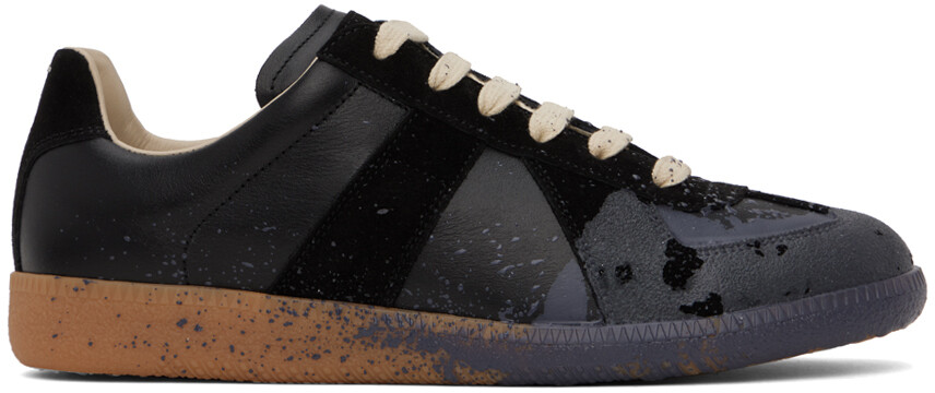 

Черные кроссовки Replica Maison Margiela, цвет Black/Pewter