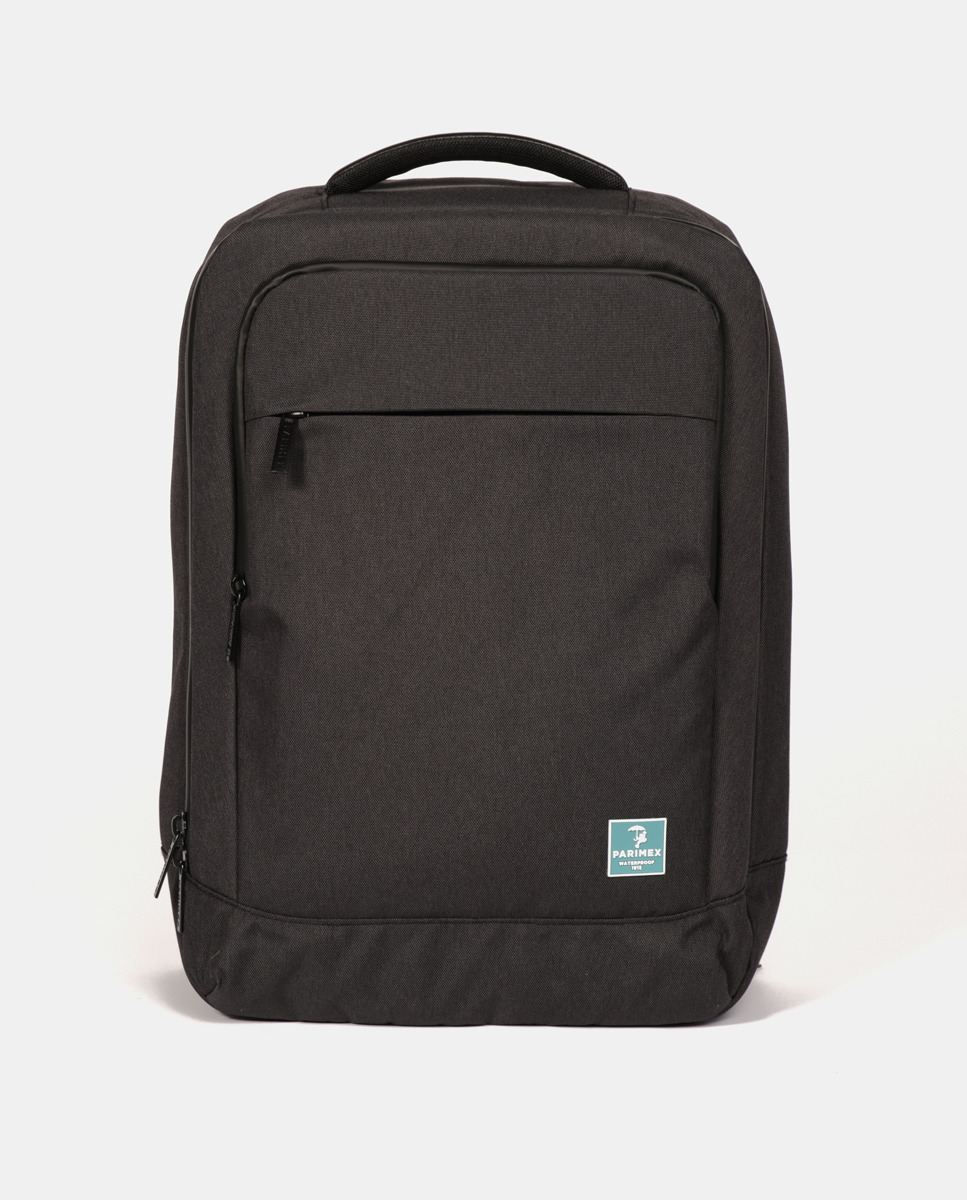 Большой черный водонепроницаемый рюкзак с десятью карманами и отделением для ноутбука Parimex Urban, черный повседневный сетчатый рюкзак на шнурке черный