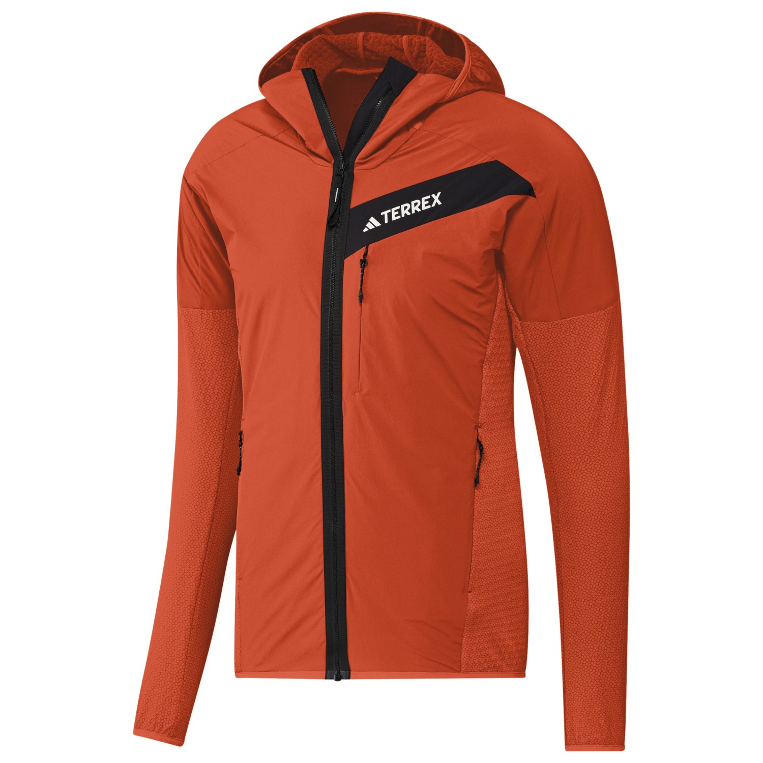 Куртка из софтшелла Adidas Terrex Terrex Techrock Hooded Wind Fleece, цвет Semi Impact Orange куртка из софтшелла adidas terrex terrex techrock hooded wind fleece черный