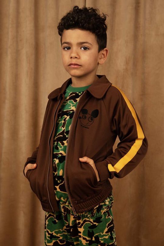 Детская толстовка Mini Rodini, коричневый цена и фото