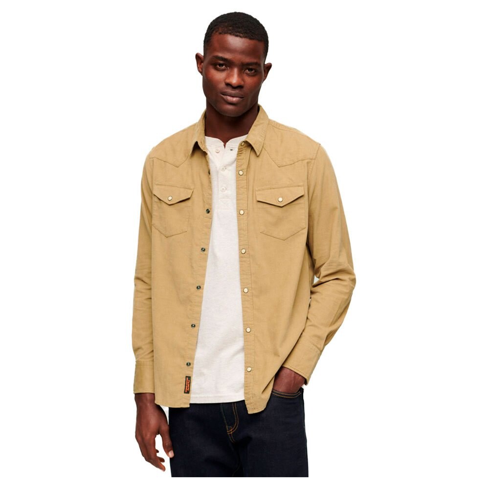 

Рубашка Superdry Western Cord, коричневый