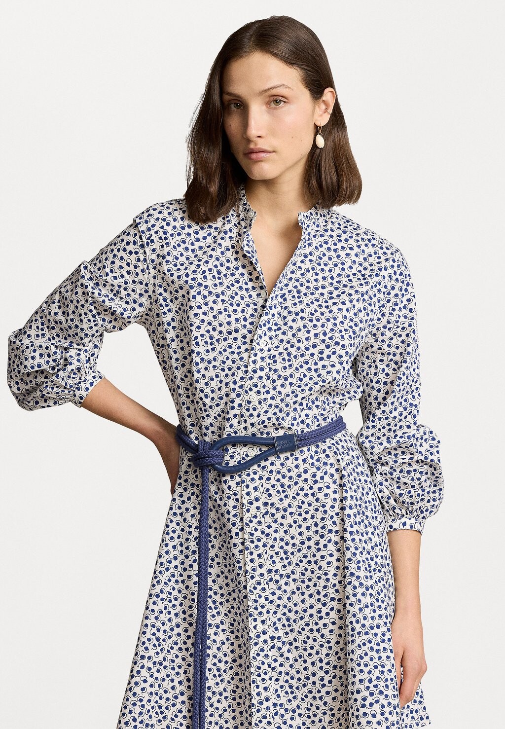 

Платье-рубашка Long Sleeve Day Dress Polo Ralph Lauren, цвет blue/white