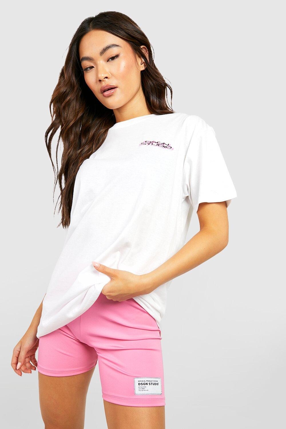 

Футболка оверсайз с карманным принтом dsgn studio Boohoo, белый