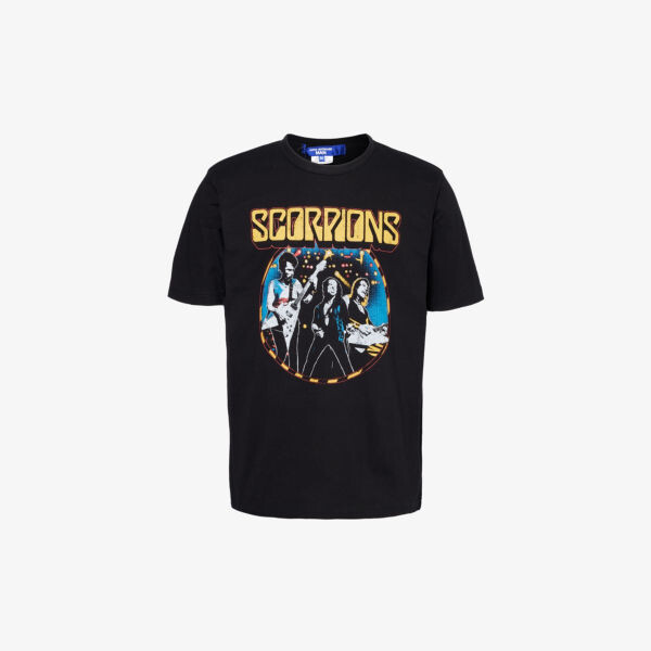 

Футболка из хлопкового джерси с графичным принтом scorpions Junya Watanabe, черный