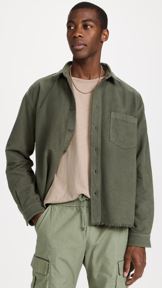 

Рубашка John Elliott Hemi Oversized, оливковый