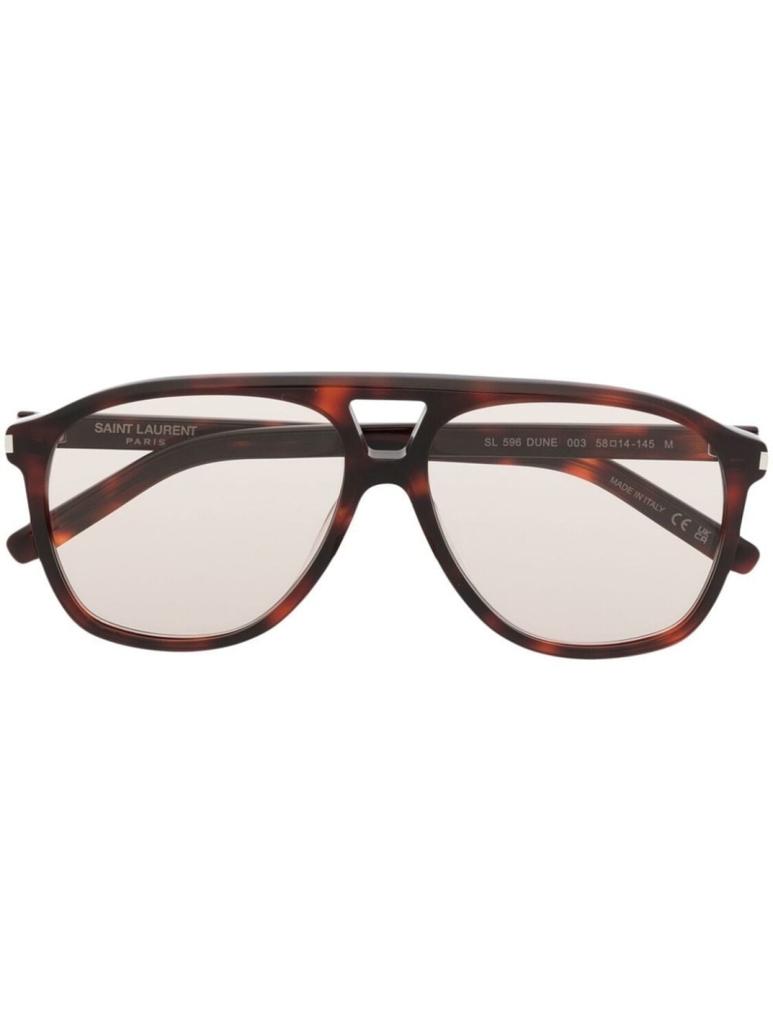 

Saint Laurent Eyewear солнцезащитные очки в оправе «пилот» черепахового цвета, коричневый