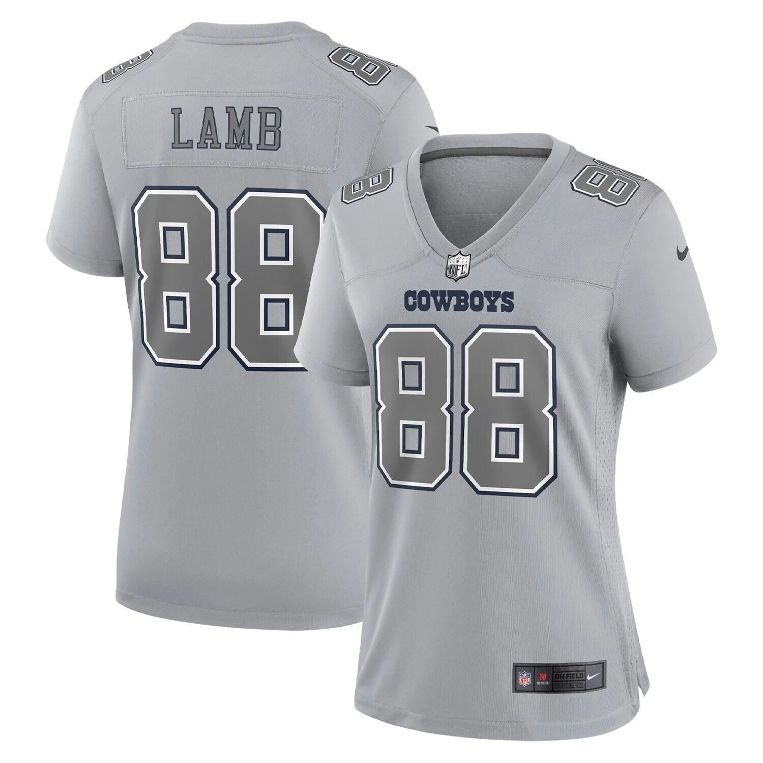 

Женский трикотаж Nike CeeDee Lamb Grey Dallas Cowboys Atmosphere Fashion Game Nike