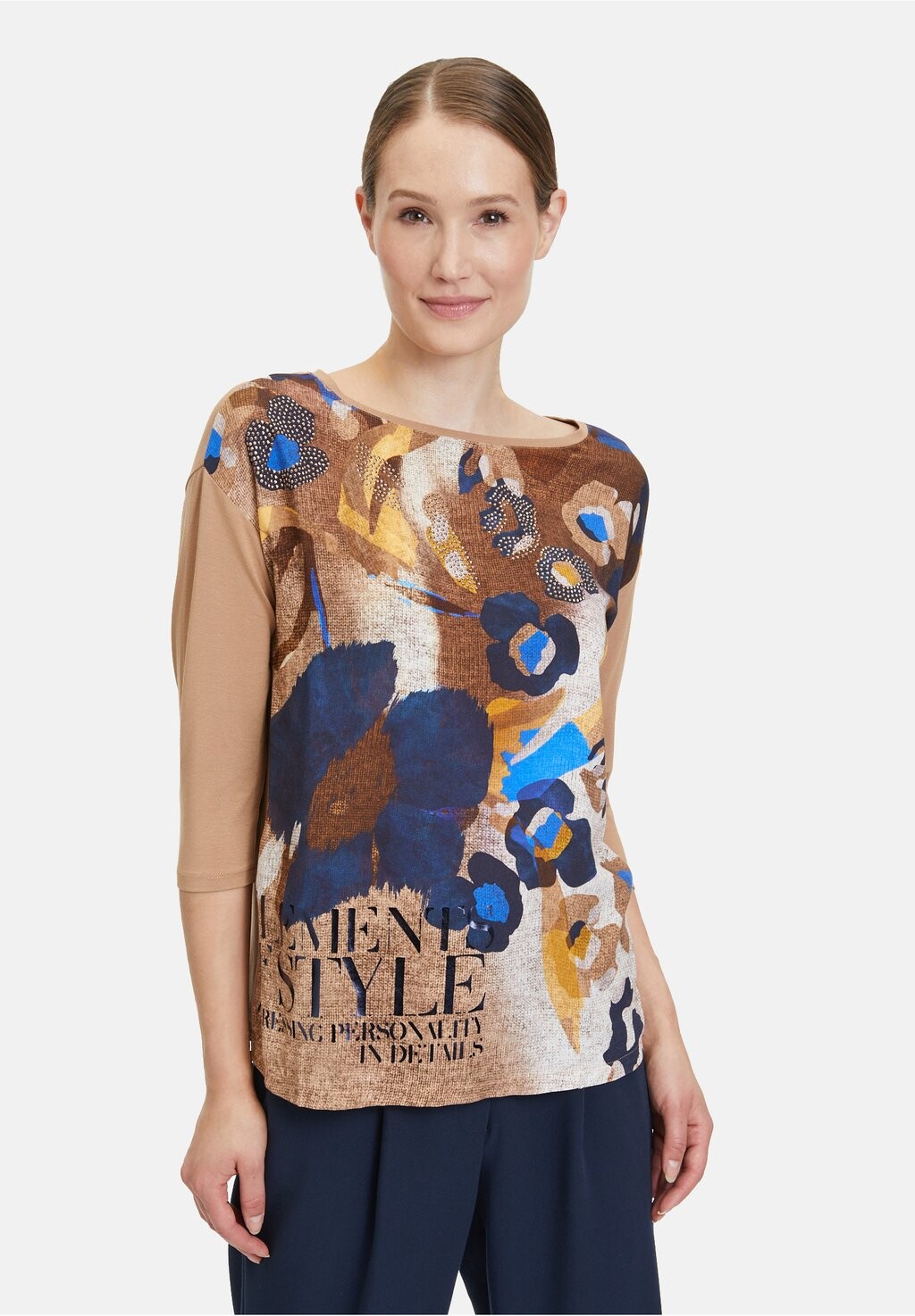 

Рубашка с длинным рукавом MIT AUFDRUCK Betty Barclay, цвет camel dark blue