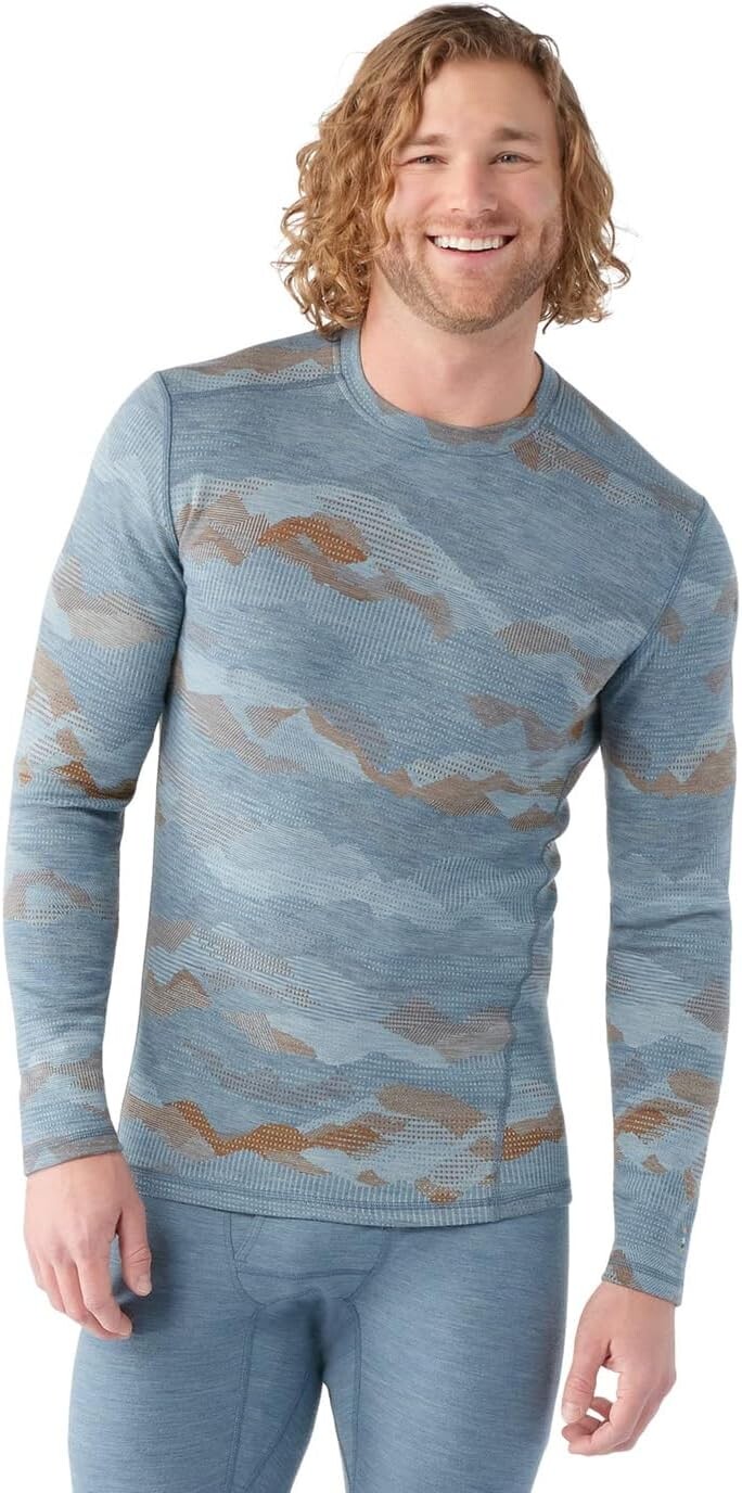 

Базовый слой Merino 250 Crew Smartwool, цвет Pewter Mountain Scape