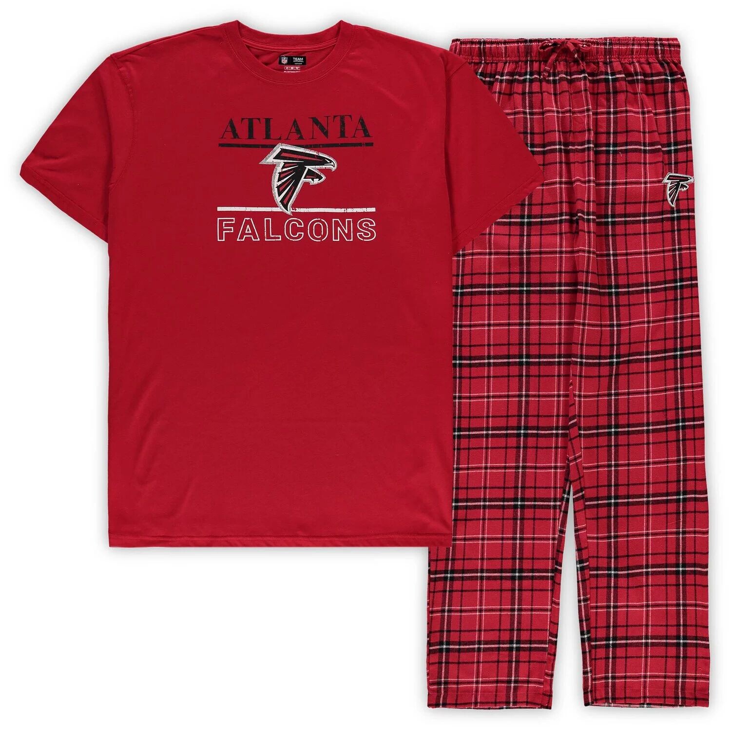 

Мужской комплект для сна с футболкой и брюками Concepts Sport Red Atlanta Falcons Big & Tall Lodge