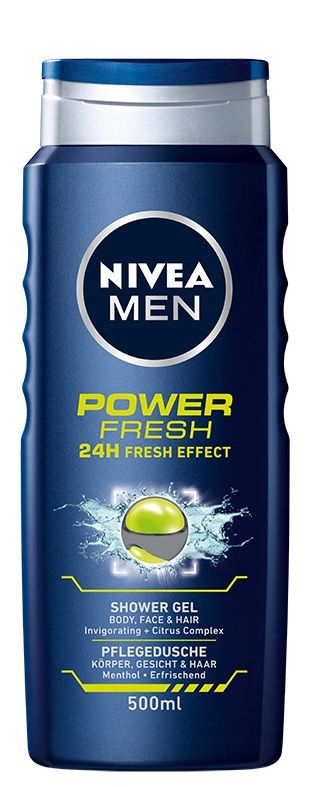 Nivea Men Power Fresh гель для душа, 500 ml