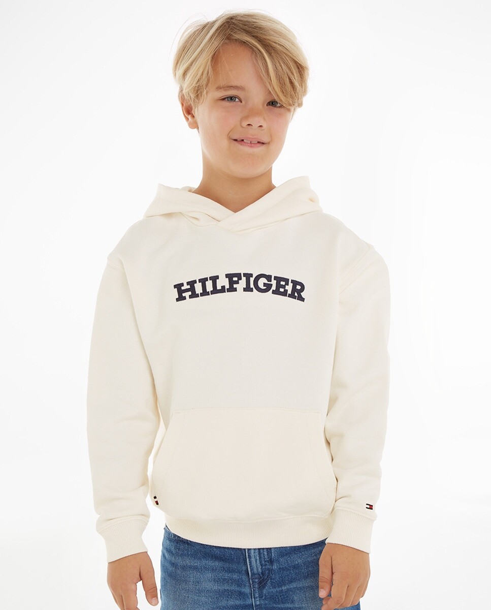 

Толстовка с капюшоном и длинными рукавами для мальчика Tommy Hilfiger, белый