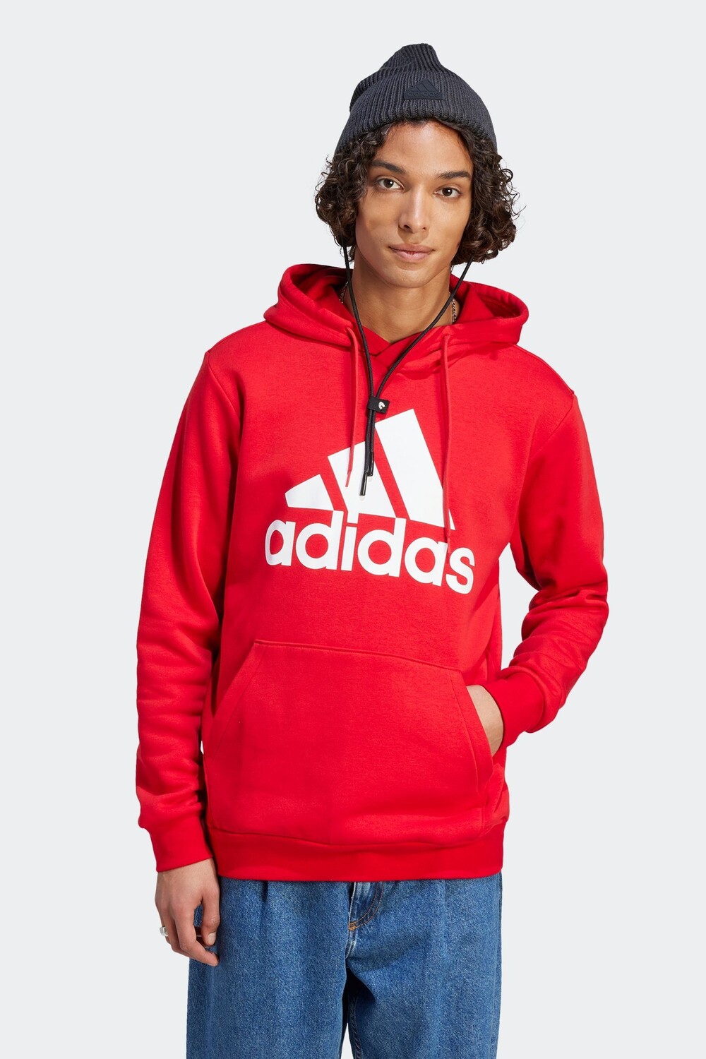 

Флисовая толстовка с большим логотипом Sportswear Essentials adidas, красный