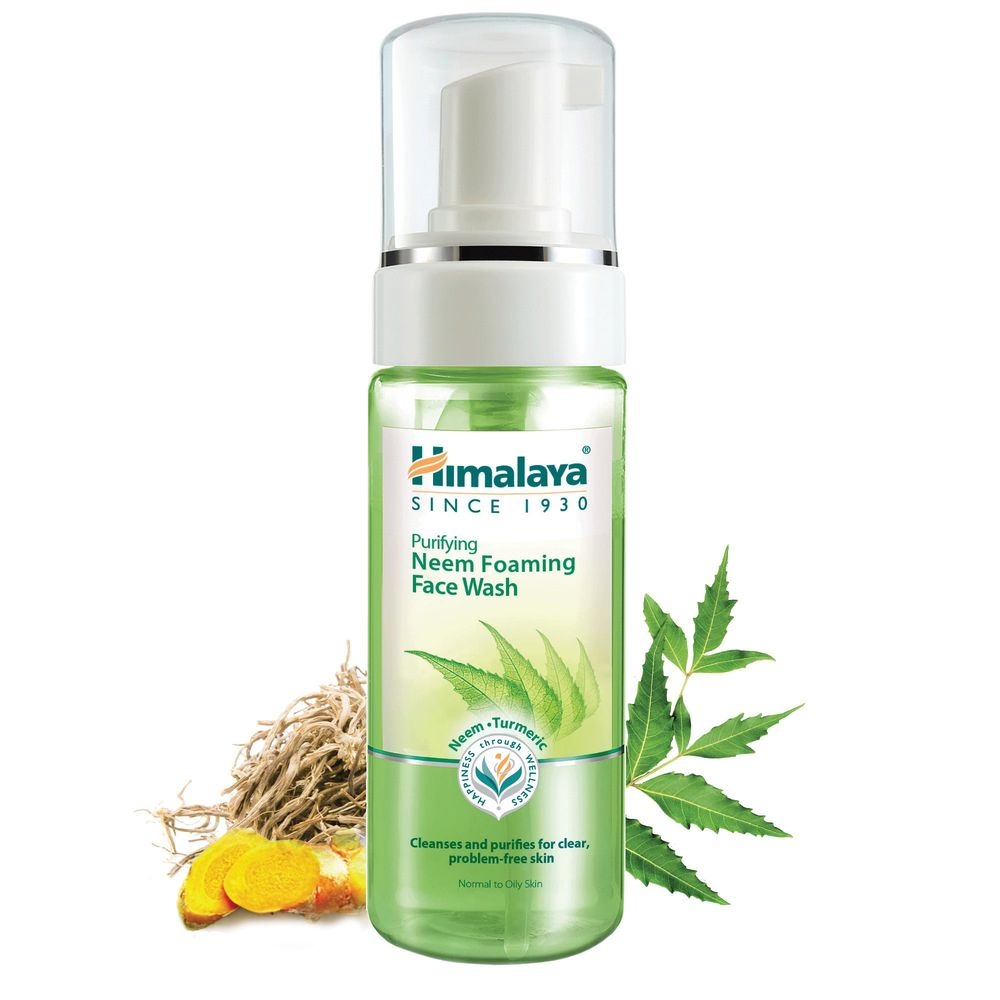 Увлажняющая пенка для ухода за лицом Purifying neem foaming face wash Himalaya herbal healthcare, 150 мл