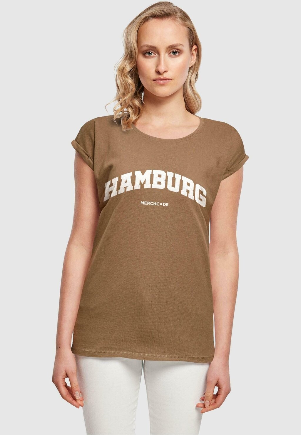 

Футболка с принтом HAMBURG WORDING Merchcode, оливковый