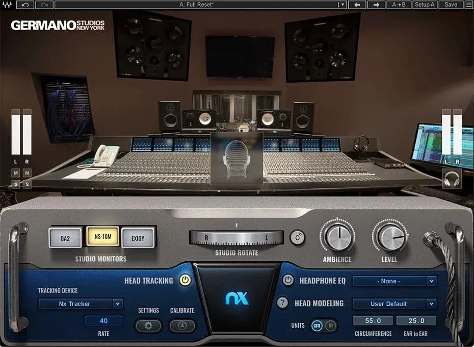 

Плагин Waves Nx Germano Virtual Mix Room