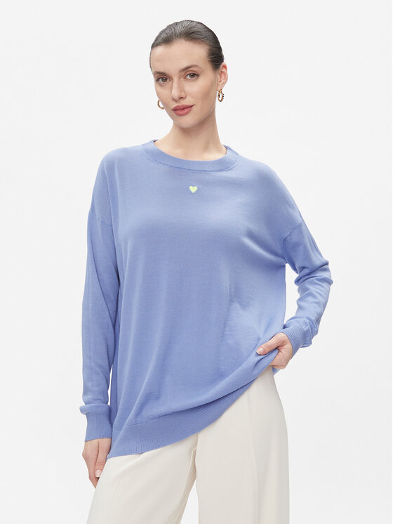 Пуловер свободного кроя Max&Co., синий