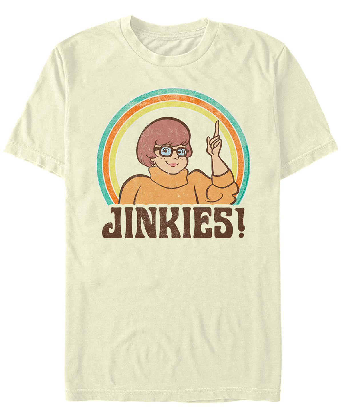 Мужская футболка с коротким рукавом Scooby-Doo Velma Jinkies Fifth Sun мужская футболка с короткими рукавами scooby doo creepy flashlight group fifth sun черный
