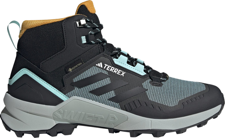 

Кроссовки Terrex Swift R3 Mid GORE-TEX 'Black Aqua Yellow', синий