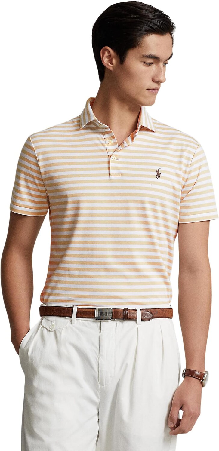 

Рубашка-поло Classic Fit Soft Cotton Polo Shirt Polo Ralph Lauren, цвет Beige/White