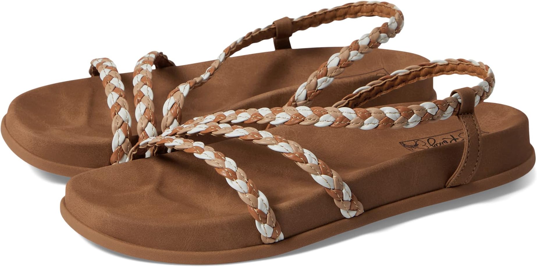 

Сандалии на плоской подошве Ymani Sandals Roxy, цвет Brown/Tan