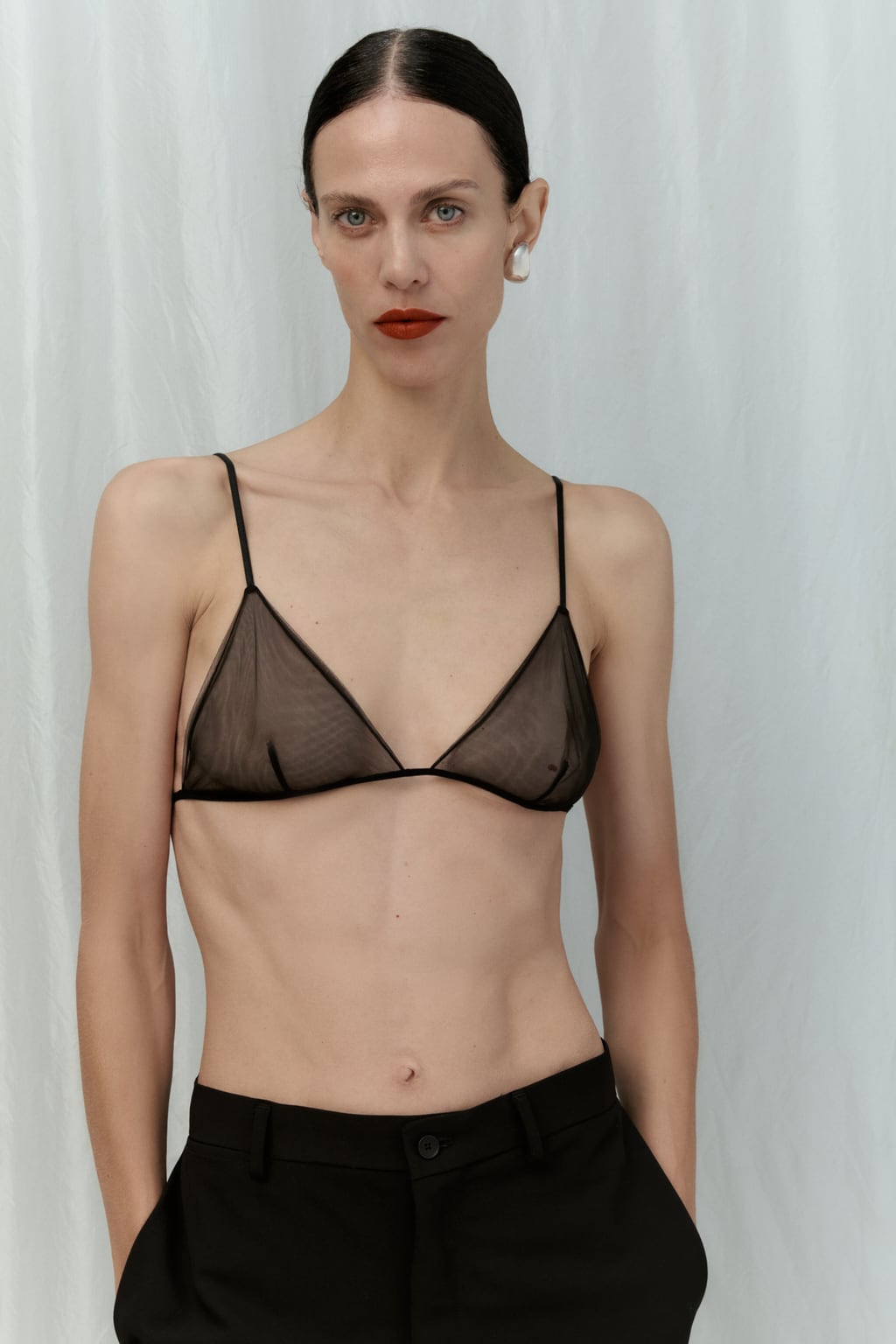 

Сетчатые трусы ZARA, черный