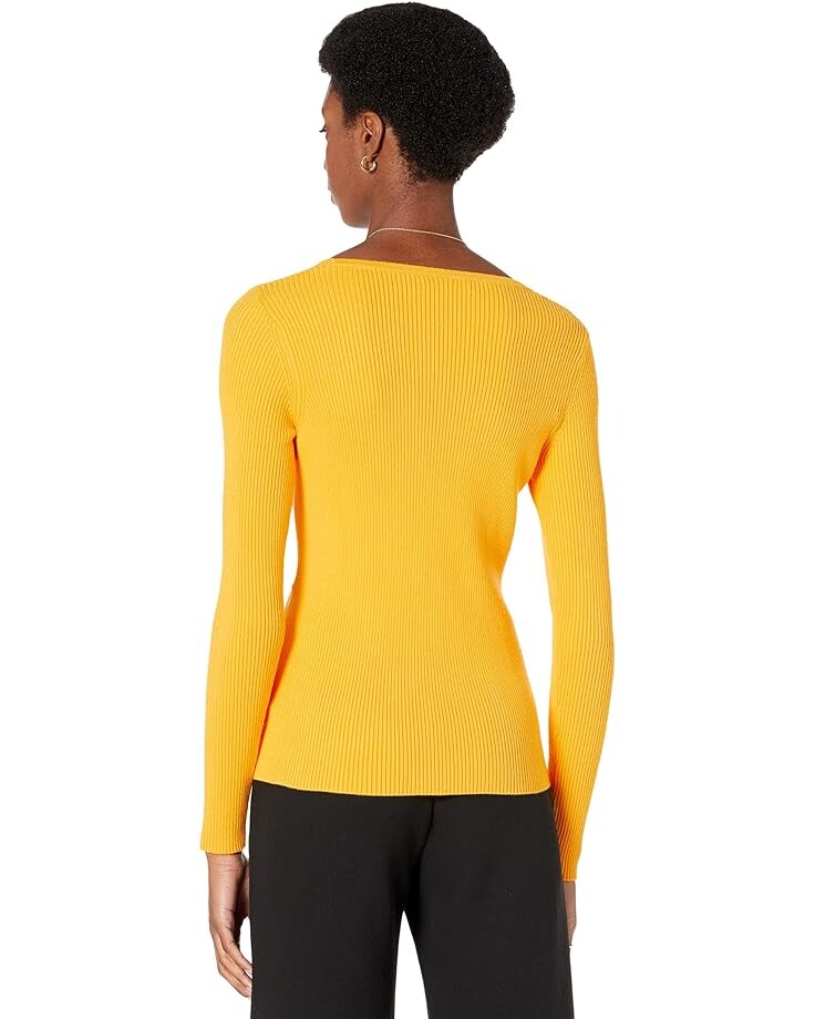 

Свитер MILLY Cross Front Long Sleeve Sweater, цвет Tumeric