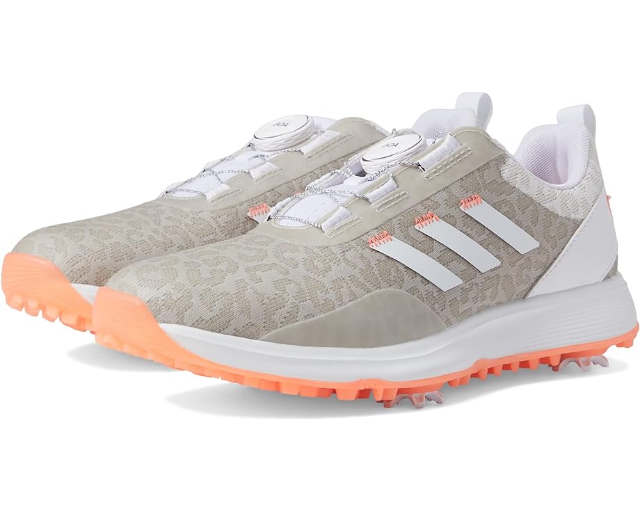 Кроссовки Adidas S2G 23 Boa Golf Shoes, цвет Footwear White/Footwear White/Coral Fusion