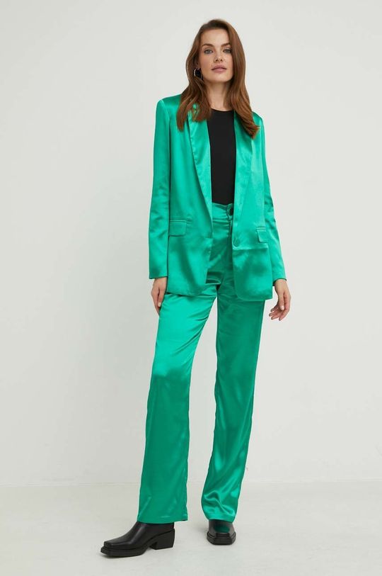 Костюм: пиджак и брюки Answear Lab, зеленый костюм блейзер для жениха блейзер жилет и брюки
