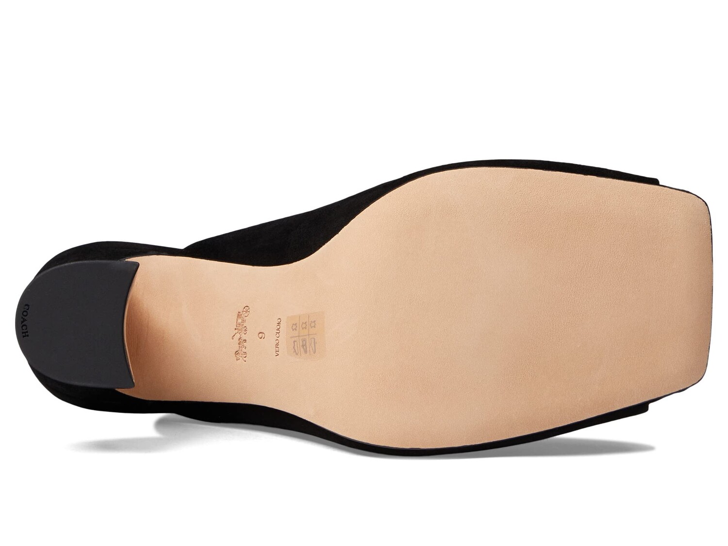 

Туфли на каблуке COACH Laurence Suede Sandal, черный