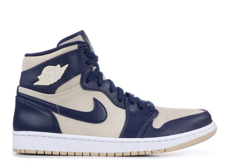 

Кроссовки WMNS AIR JORDAN 1 HIGH 'NAVY CREAM', нави, Синий